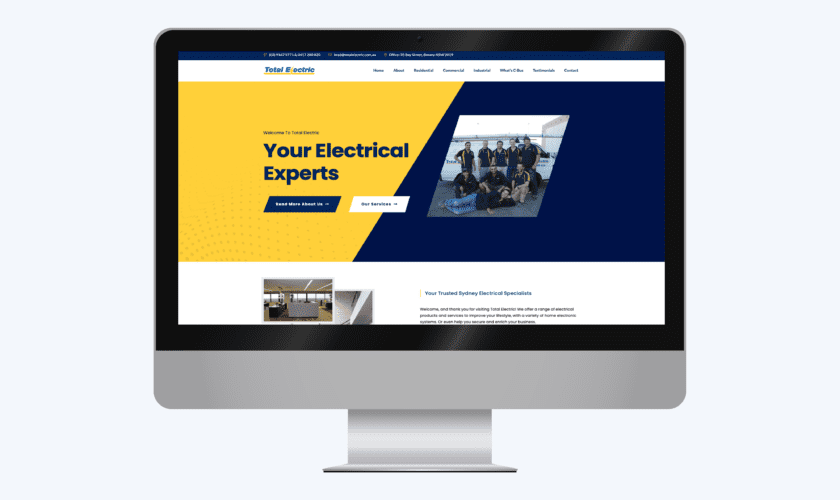 Total Electric Designed By Skyler Digital Website Design And Seo Agency Brisbane 840x500